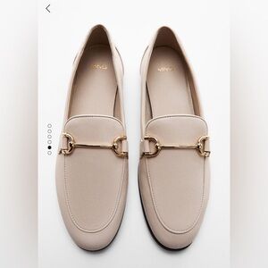 MNG Mango leather moccasins with metallic detail brand new size fits 38-38,5